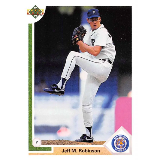 1991 Upper Deck #676 Jeff Robinson EX Excellent Detroit Tigers Baseball Card  Image 1