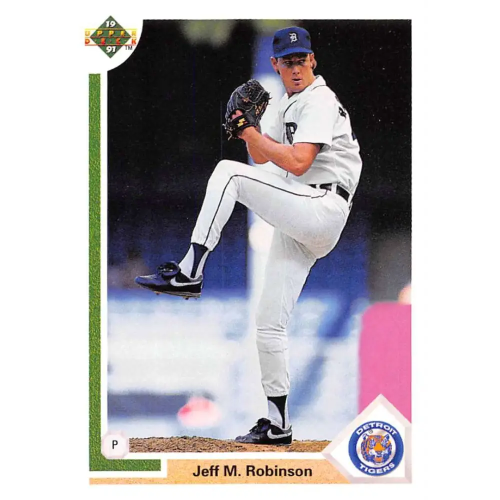 1991 Upper Deck #676 Jeff Robinson NM-MT Detroit Tigers Baseball Card Image 1