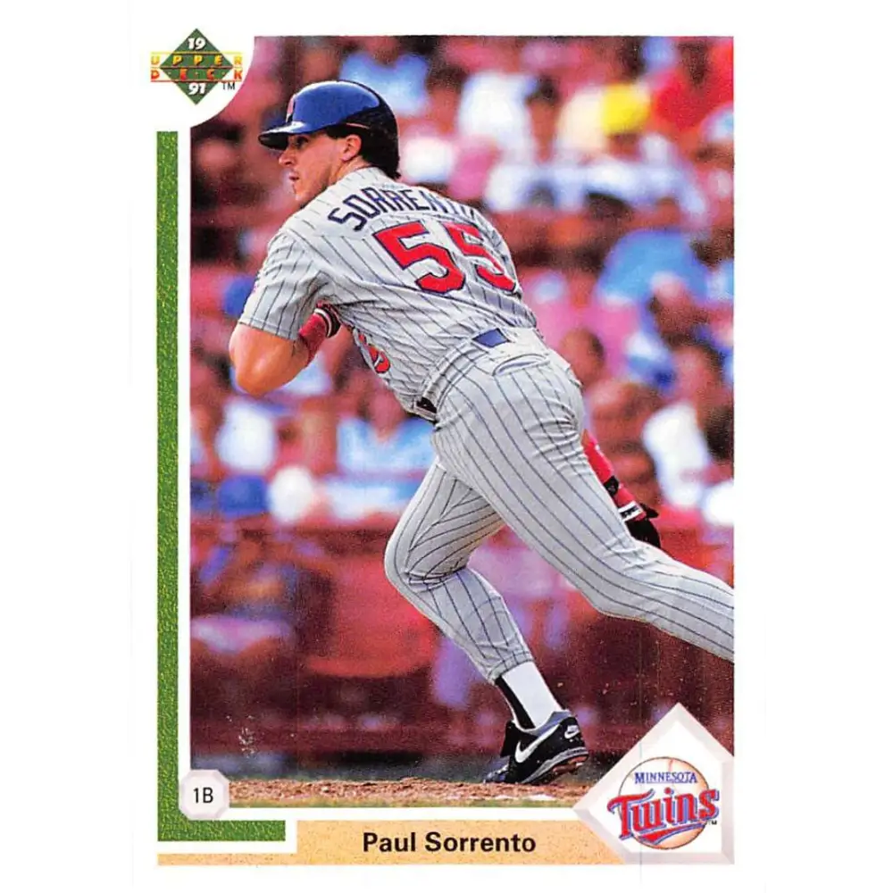 1991 Upper Deck #680 Paul Sorrento NM-MT Minnesota Twins Baseball Card Image 1