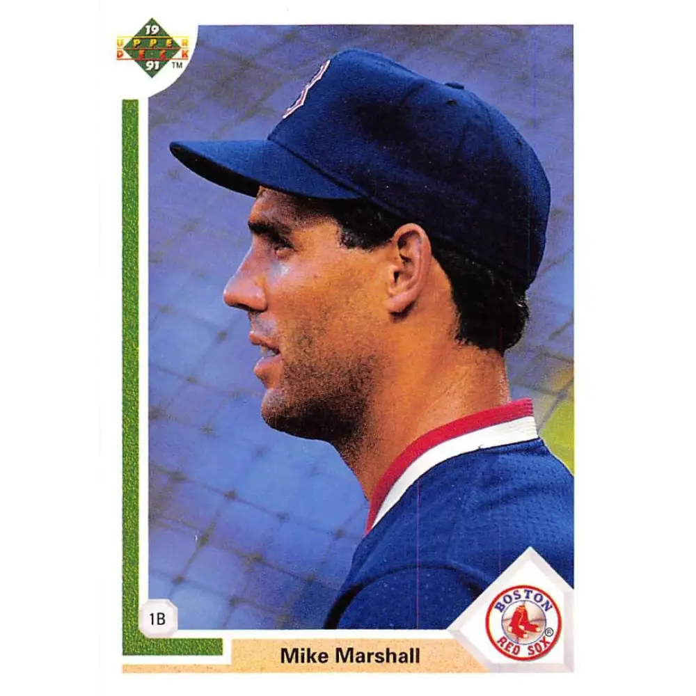 1991 Upper Deck #681 Mike Marshall NM-MT Boston Red Sox Baseball Card Image 1