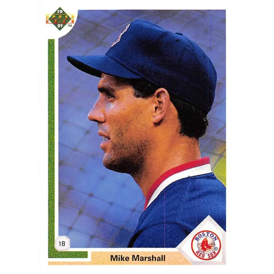1991 Upper Deck #681 Mike Marshall NM-MT Boston Red Sox Baseball Card Image 1