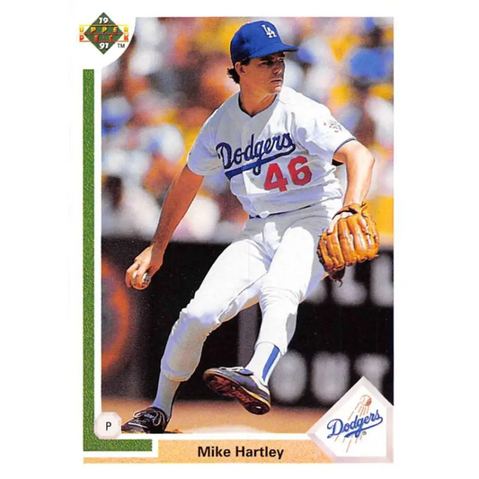1991 Upper Deck #686 Mike Hartley NM-MT Los Angeles Dodgers Baseball Card Image 1