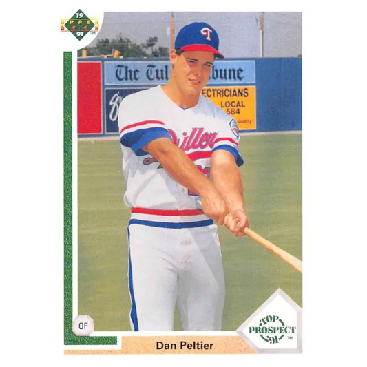 1991 Upper Deck #69 Dan Peltier NM-MT RC Rookie Texas Rangers Baseball Card Image 1