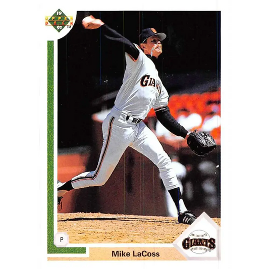 1991 Upper Deck #691 Mike LaCoss EX Excellent San Francisco Giants Baseball Card  Image 1