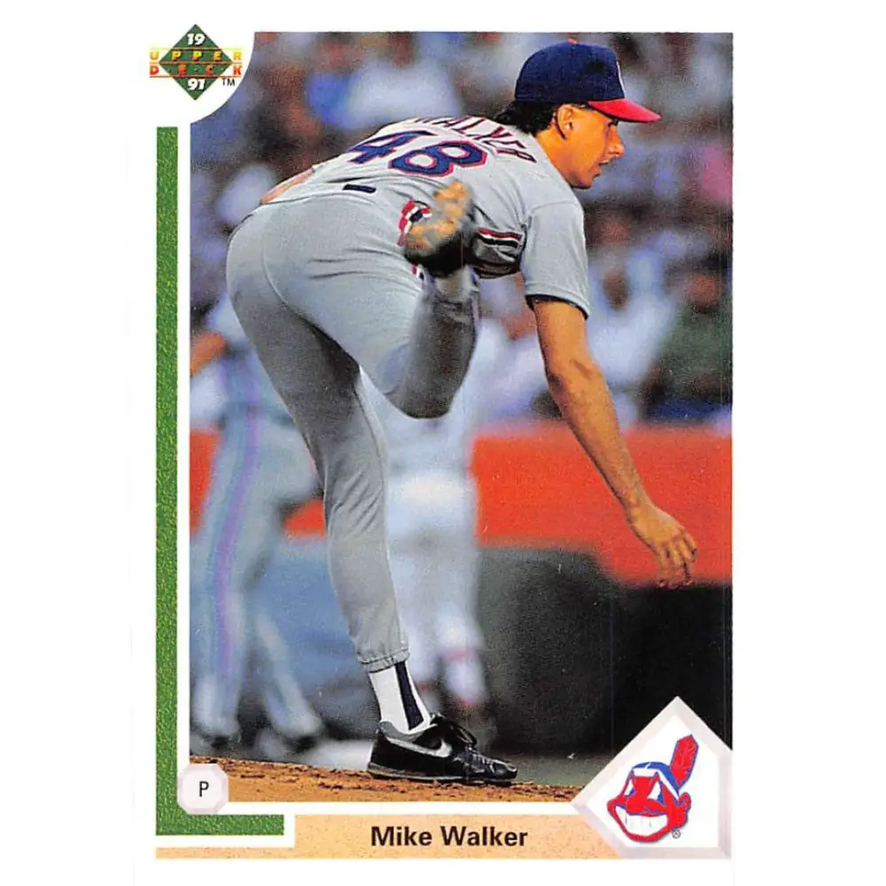 1991 Upper Deck #694 Mike Walker EX Excellent Cleveland Indians Baseball Card  Image 1