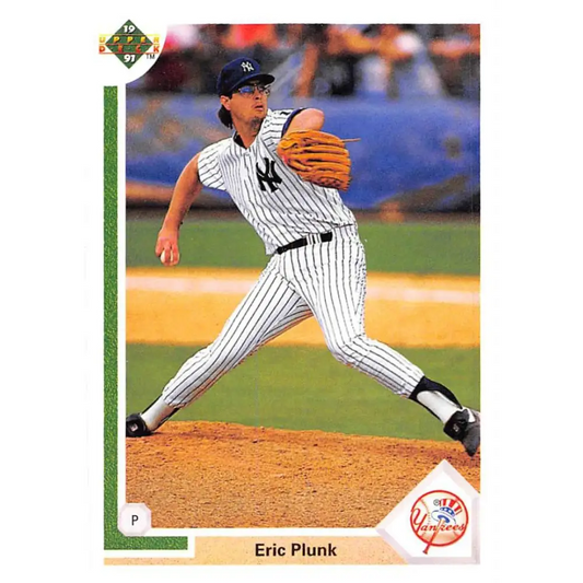 1991 Upper Deck #695 Eric Plunk EX Excellent New York Yankees Baseball Card  Image 1