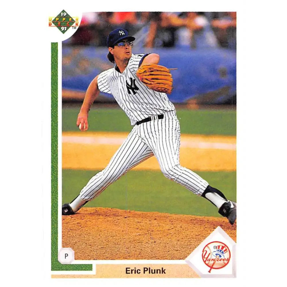 1991 Upper Deck #695 Eric Plunk NM-MT New York Yankees Baseball Card Image 1
