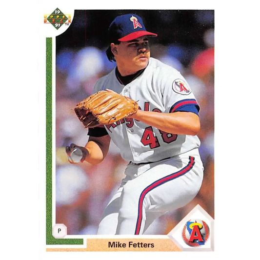 1991 Upper Deck #696 Mike Fetters EX Excellent California Angels Baseball Card  Image 1