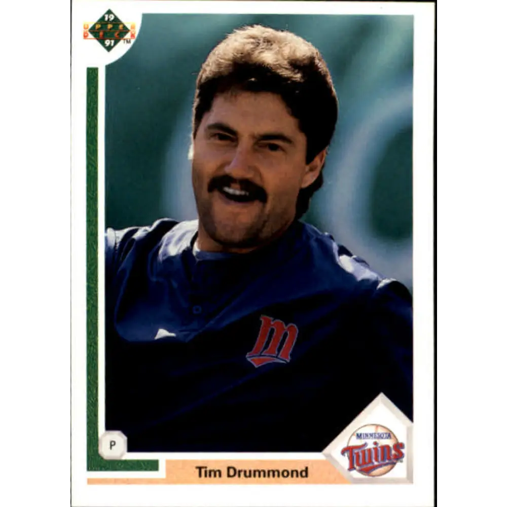 1991 Upper Deck #698 Tim Drummond EX Excellent Minnesota Twins Baseball Card  Image 1