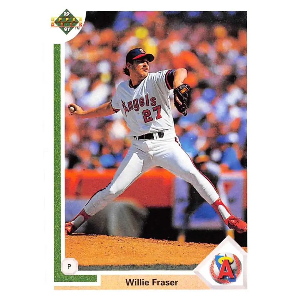 1991 Upper Deck #699 Willie Fraser EX Excellent California Angels Baseball Card  Image 1