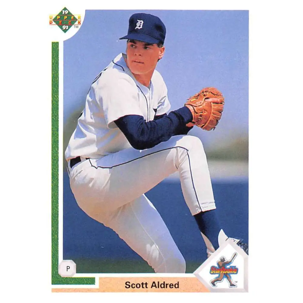 1991 Upper Deck #7 Scott Aldred EX Excellent Detroit Tigers Baseball Card  Image 1