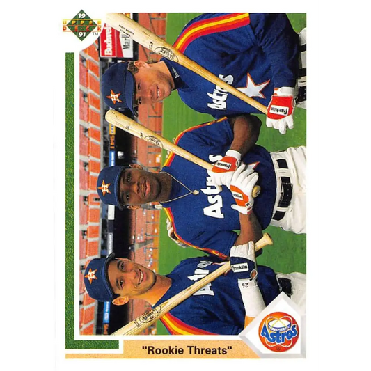 1991 Upper Deck #702 Luis Gonzalez/Karl Rhodes/Jeff Bagwell EX Excellent Houston Astros Baseball Card  Image 1