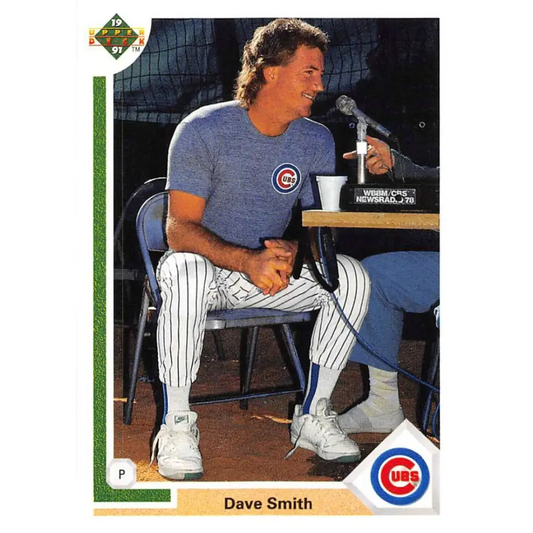 1991 Upper Deck #704 Dave Smith EX Excellent Chicago Cubs Baseball Card  Image 1