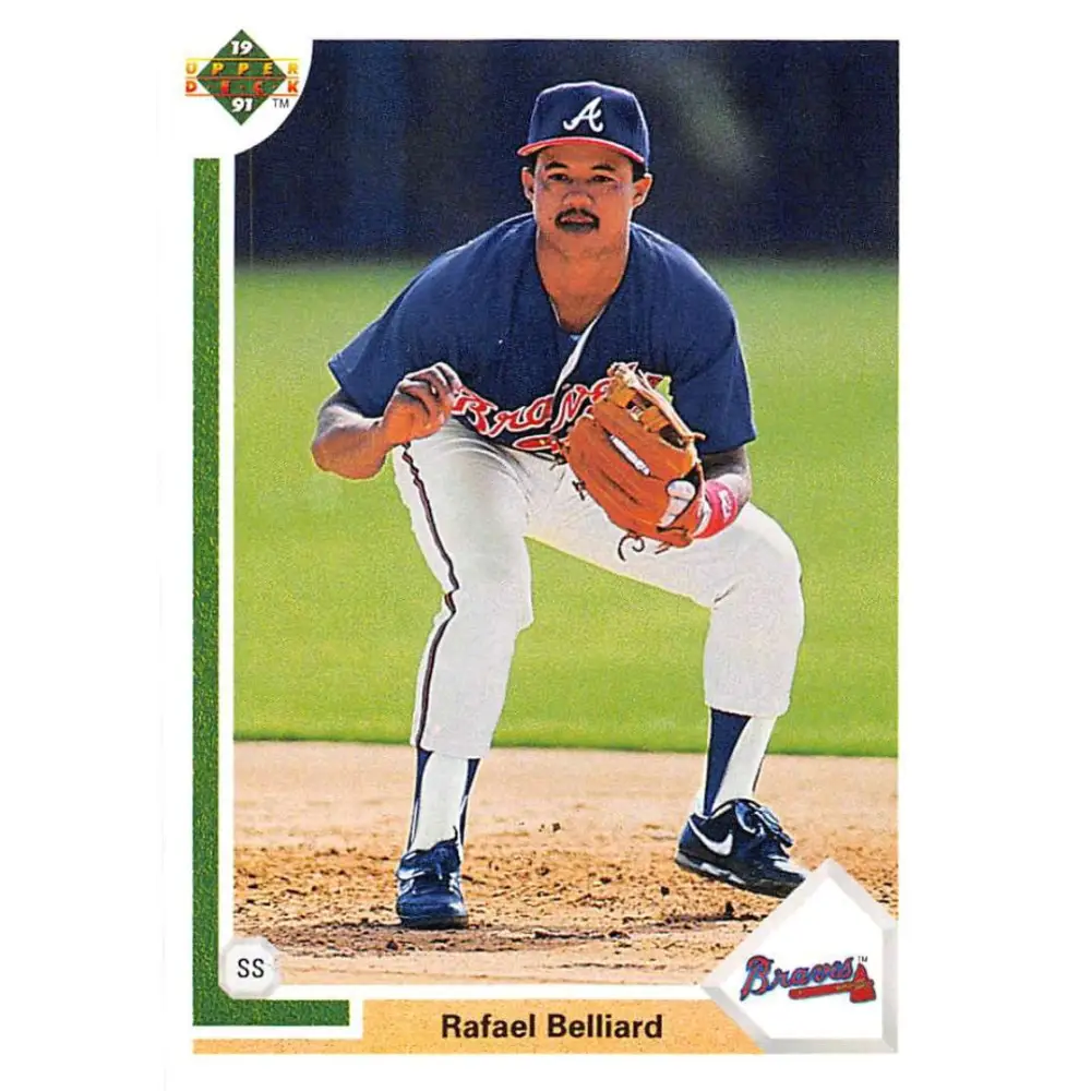 1991 Upper Deck #706 Rafael Belliard EX Excellent Atlanta Braves Baseball Card  Image 1