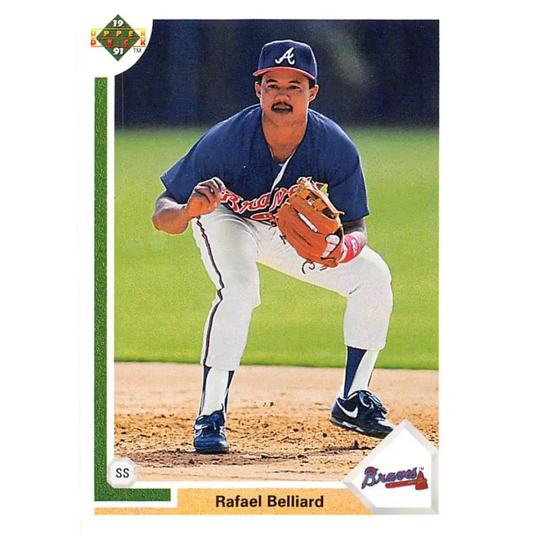 1991 Upper Deck #706 Rafael Belliard EX Excellent Atlanta Braves Baseball Card  Image 1