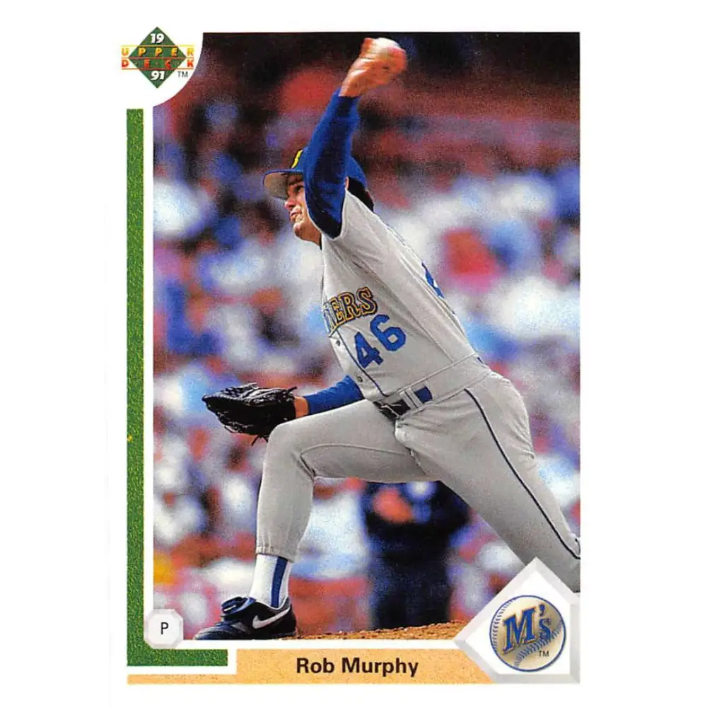 1991 Upper Deck #707 Rob Murphy NM-MT Seattle Mariners Baseball Card Image 1