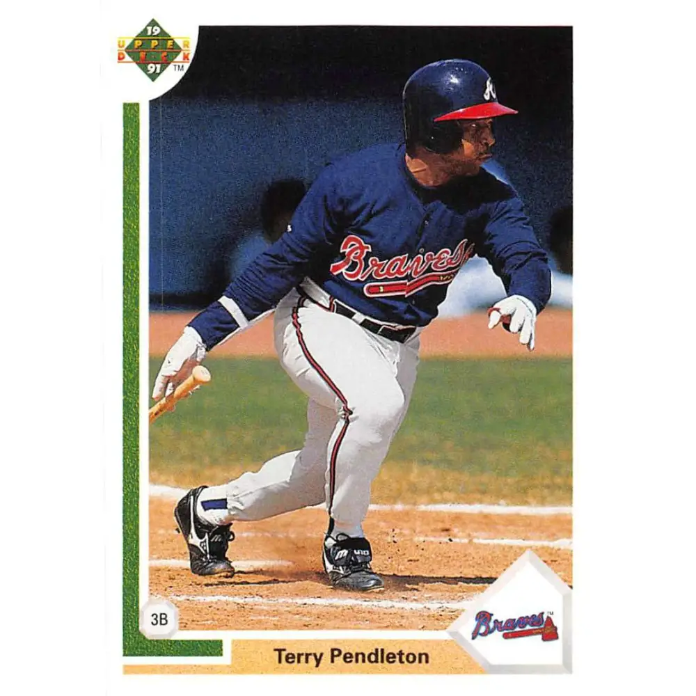 1991 Upper Deck #708 Terry Pendleton EX Excellent Atlanta Braves Baseball Card  Image 1