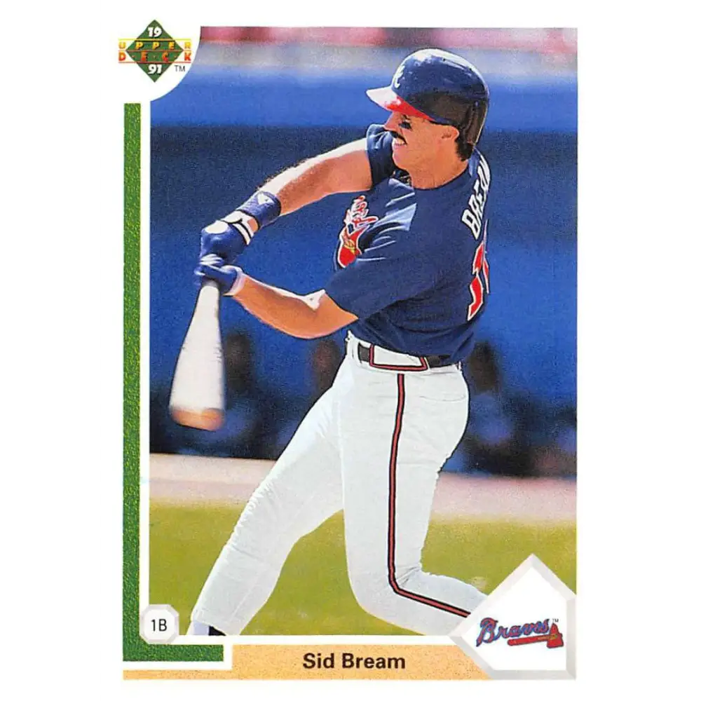 1991 Upper Deck #710 Sid Bream NM-MT Atlanta Braves Baseball Card Image 1