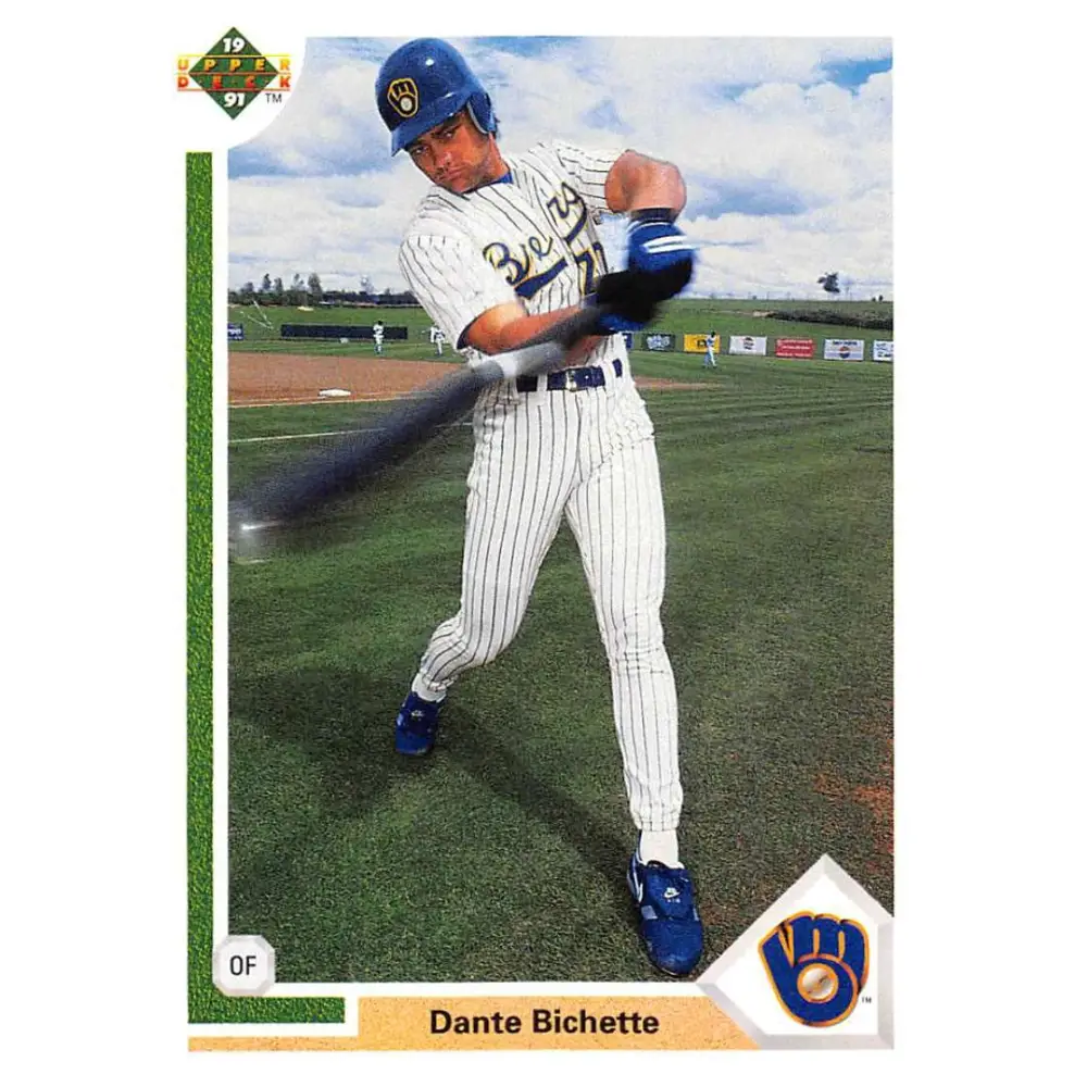 1991 Upper Deck #712 Dante Bichette EX Excellent Milwaukee Brewers Baseball Card  Image 1