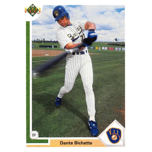 1991 Upper Deck #712 Dante Bichette EX Excellent Milwaukee Brewers Baseball Card  Image 1