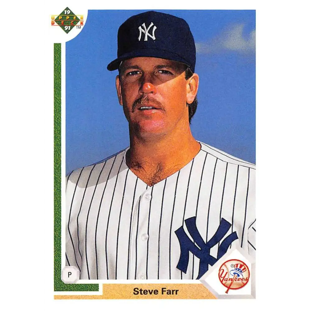 1991 Upper Deck #717 Steve Farr NM-MT New York Yankees Baseball Card Image 1