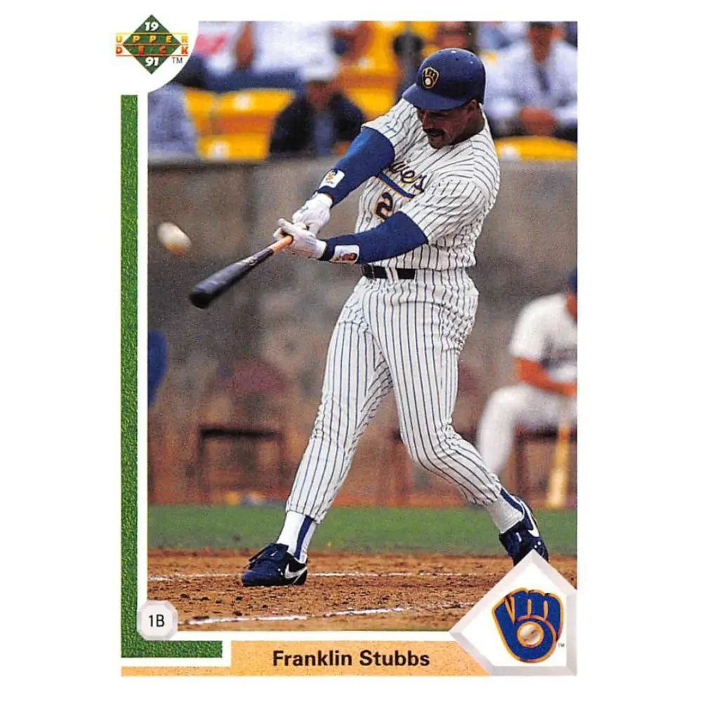 1991 Upper Deck #718 Franklin Stubbs EX Excellent Milwaukee Brewers Baseball Card  Image 1