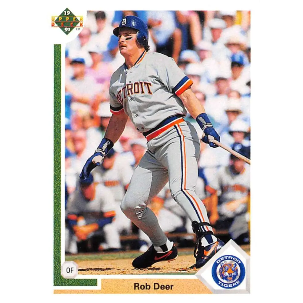 1991 Upper Deck #726 Rob Deer NM-MT Detroit Tigers Baseball Card Image 1