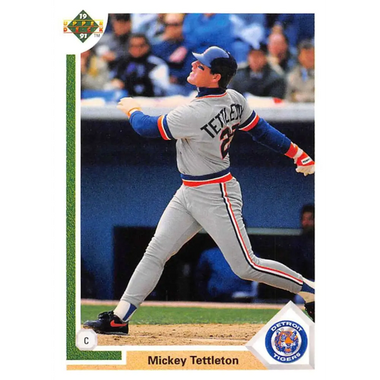 1991 Upper Deck #729 Mickey Tettleton NM-MT Detroit Tigers Baseball Card Image 1