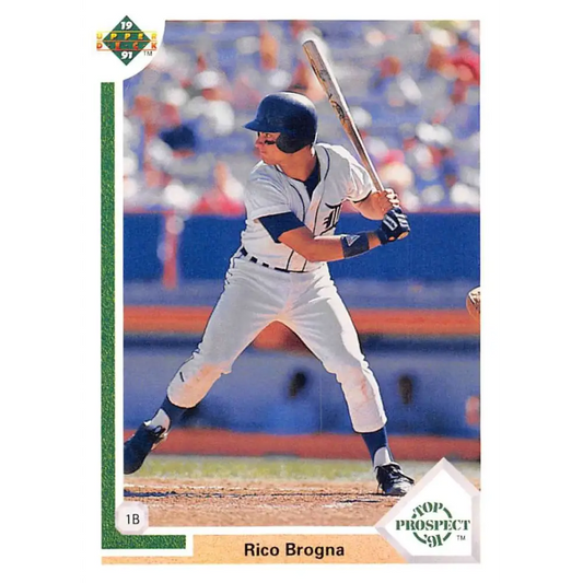 1991 Upper Deck #73 Rico Brogna EX Excellent Detroit Tigers Baseball Card  Image 1