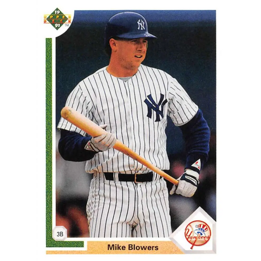 1991 Upper Deck #730 Mike Blowers NM-MT New York Yankees Baseball Card Image 1