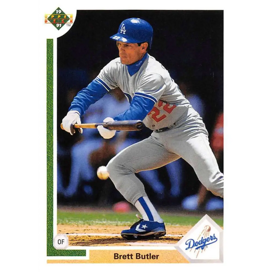 1991 Upper Deck #732 Brett Butler NM-MT Los Angeles Dodgers Baseball Card Image 1