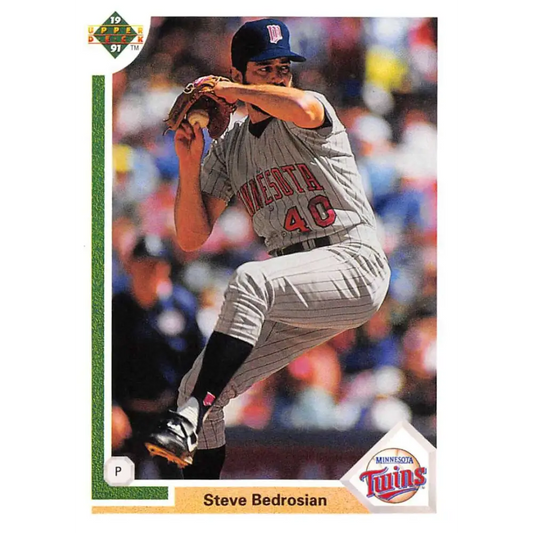 1991 Upper Deck #738 Steve Bedrosian NM-MT Minnesota Twins Baseball Card Image 1