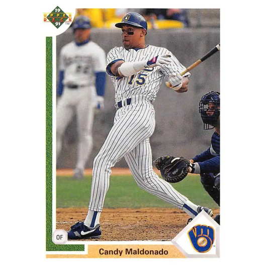 1991 Upper Deck #739 Candy Maldonado EX Excellent Milwaukee Brewers Baseball Card  Image 1