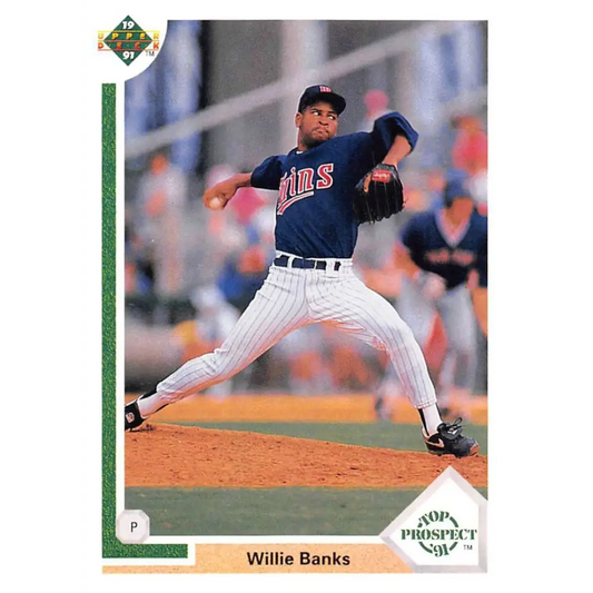 1991 Upper Deck #74 Willie Banks NM-MT Minnesota Twins Baseball Card Image 1