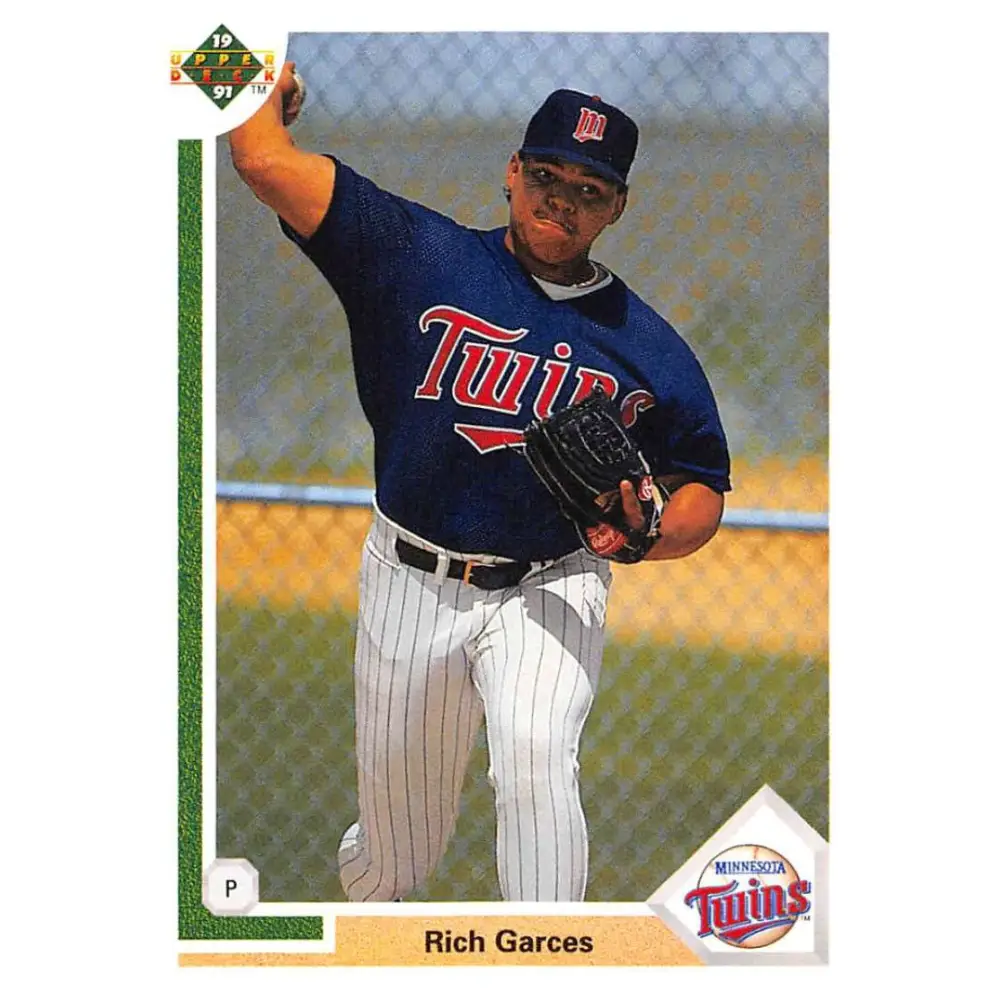 1991 Upper Deck #741 Rich Garces EX Excellent RC Rookie Minnesota Twins Baseball Card  Image 1