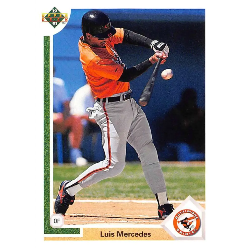 1991 Upper Deck #745 Luis Mercedes NM-MT RC Rookie Baltimore Orioles Baseball Card Image 1