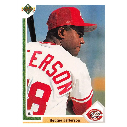 1991 Upper Deck #746 Reggie Jefferson EX Excellent Cincinnati Reds Baseball Card  Image 1