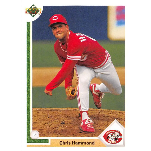 1991 Upper Deck #748 Chris Hammond EX Excellent Cincinnati Reds Baseball Card  Image 1