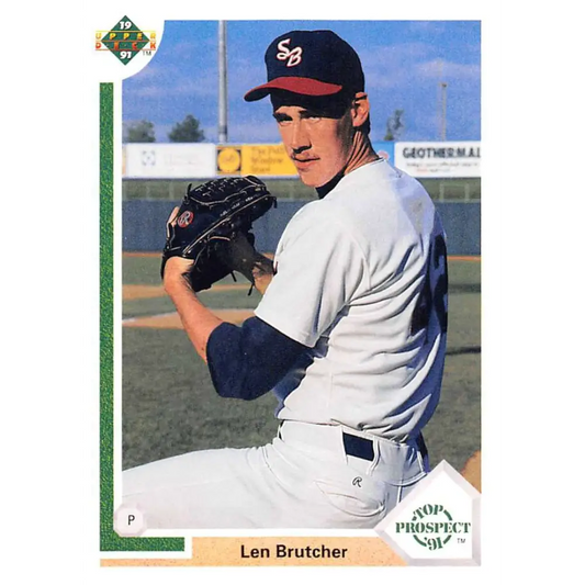 1991 Upper Deck #75 Len Brutcher NM-MT RC Rookie Chicago White Sox Baseball Card Image 1