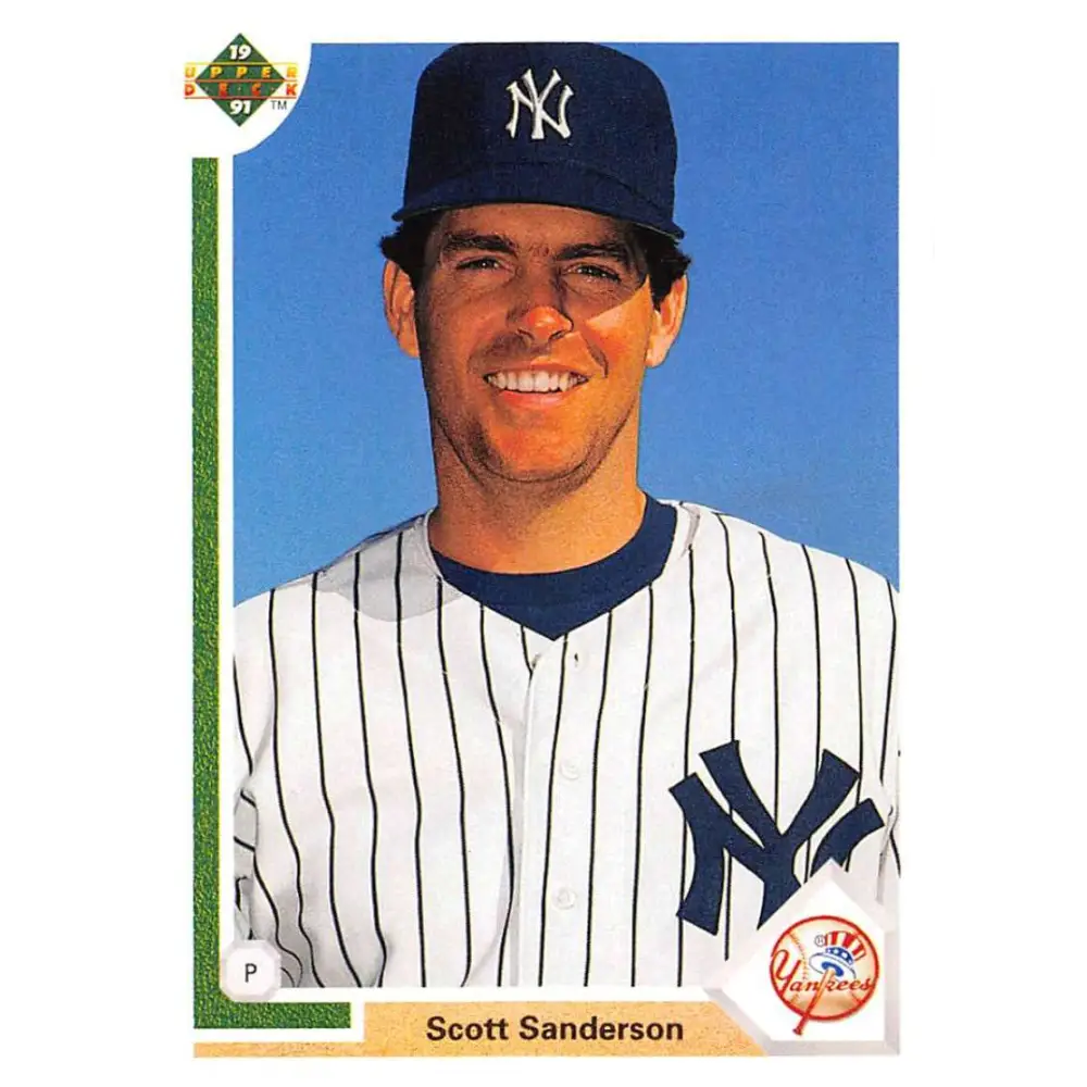 1991 Upper Deck #750 Scott Sanderson NM-MT New York Yankees Baseball Card Image 1
