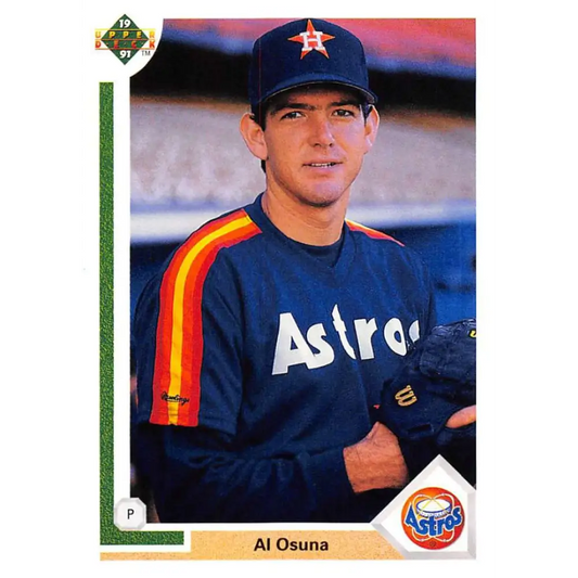 1991 Upper Deck #752 Al Osuna NM-MT RC Rookie Houston Astros Baseball Card Image 1