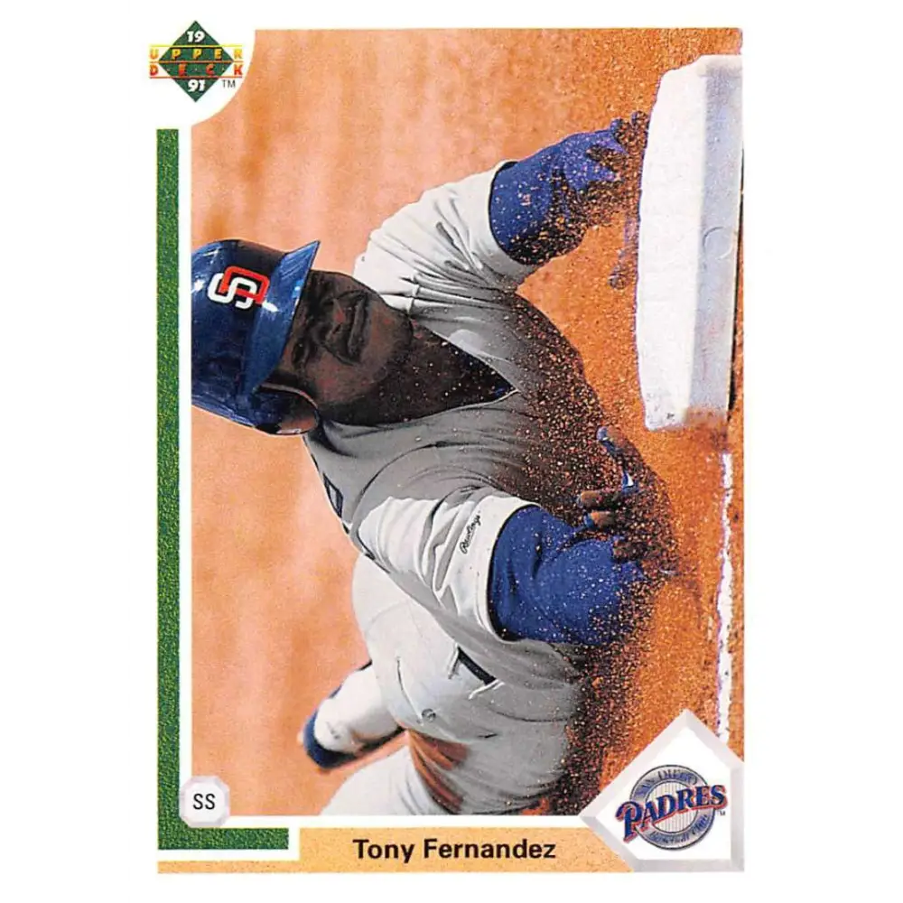 1991 Upper Deck #754 Tony Fernandez EX Excellent San Diego Padres Baseball Card  Image 1
