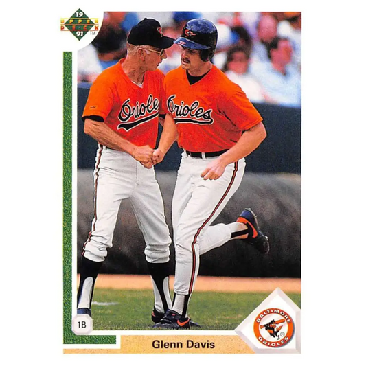 1991 Upper Deck #757 Glenn Davis EX Excellent Baltimore Orioles Baseball Card  Image 1