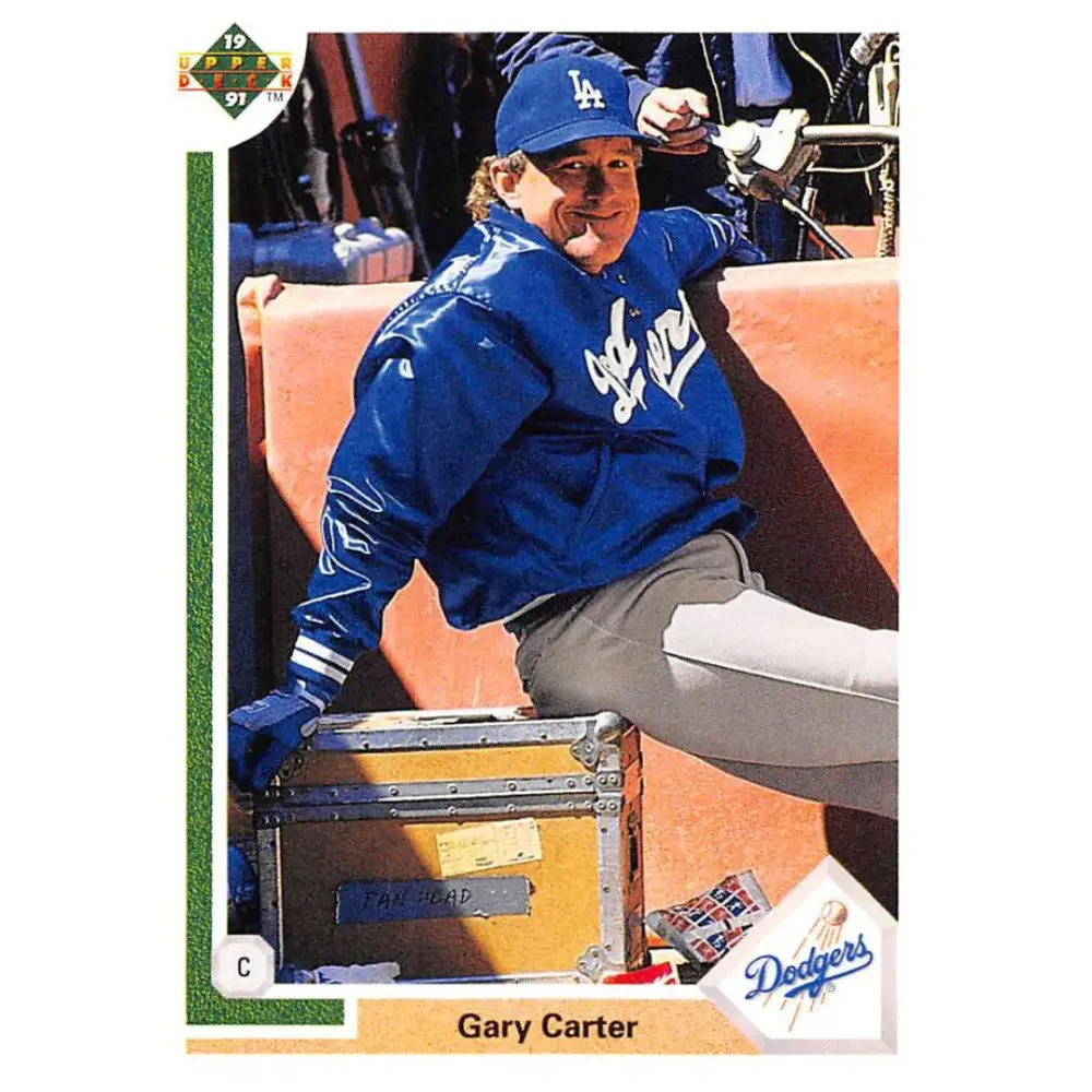 1991 Upper Deck #758 Gary Carter EX Excellent Los Angeles Dodgers Baseball Card  Image 1