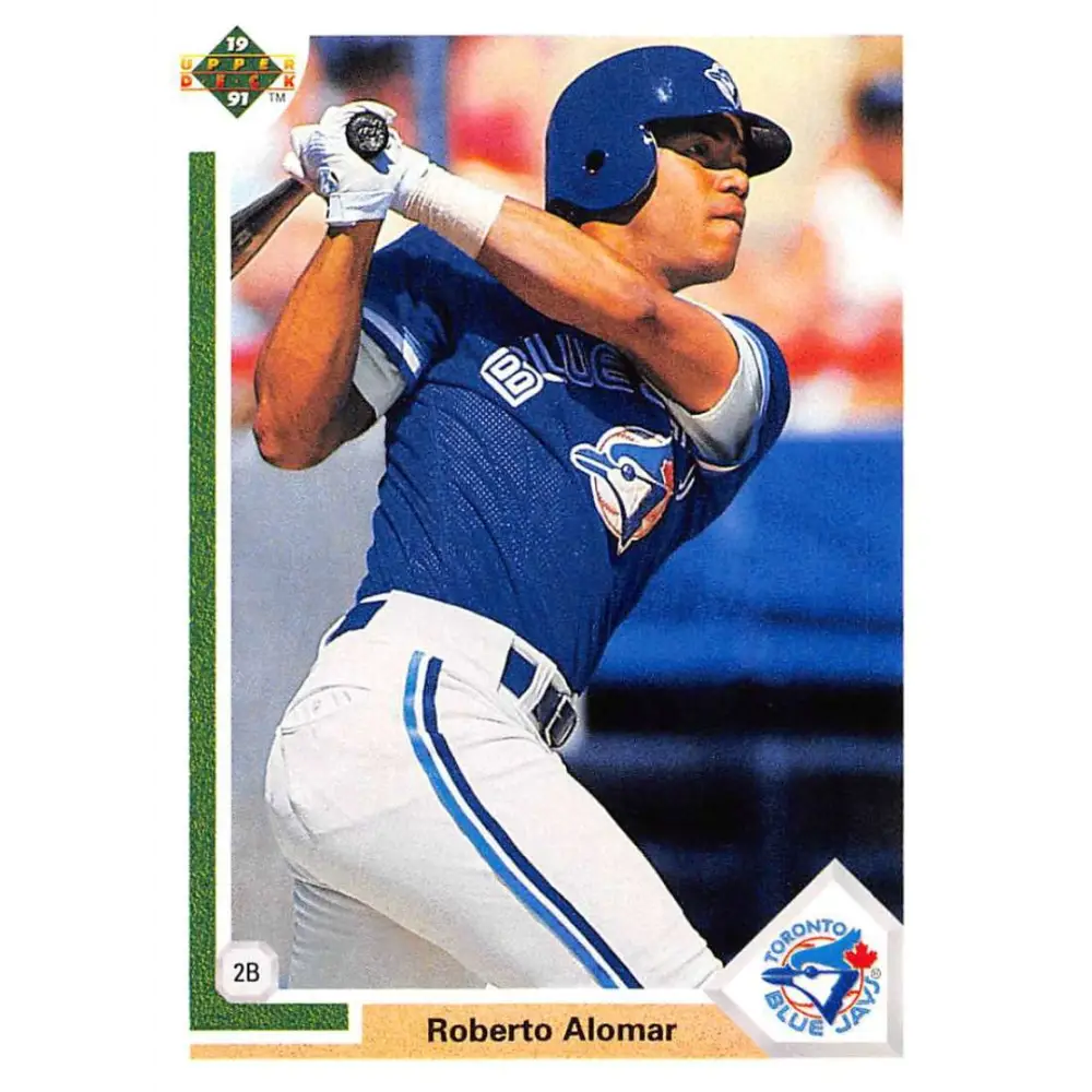 1991 Upper Deck #763 Roberto Alomar EX Excellent Toronto Blue Jays Baseball Card  Image 1