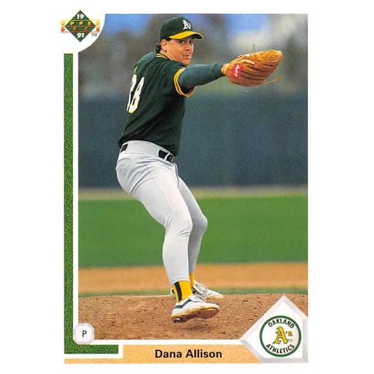 1991 Upper Deck #771 Dana Allison EX Excellent RC Rookie Oakland Athletics Baseball Card  Image 1