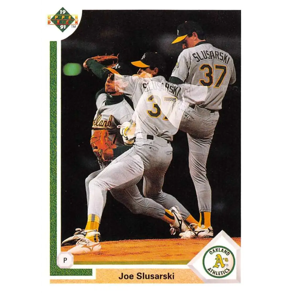 1991 Upper Deck #777 Joe Slusarski EX Excellent RC Rookie Oakland Athletics Baseball Card  Image 1