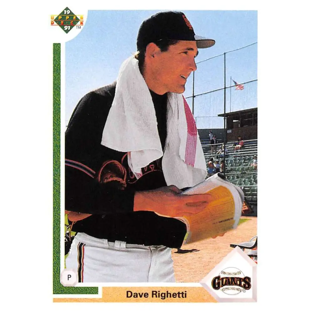 1991 Upper Deck #778 Dave Righetti EX Excellent San Francisco Giants Baseball Card  Image 1