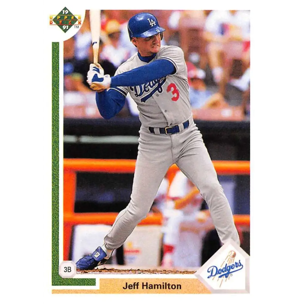 1991 Upper Deck #779 Jeff Hamilton NM-MT Los Angeles Dodgers Baseball Card Image 1