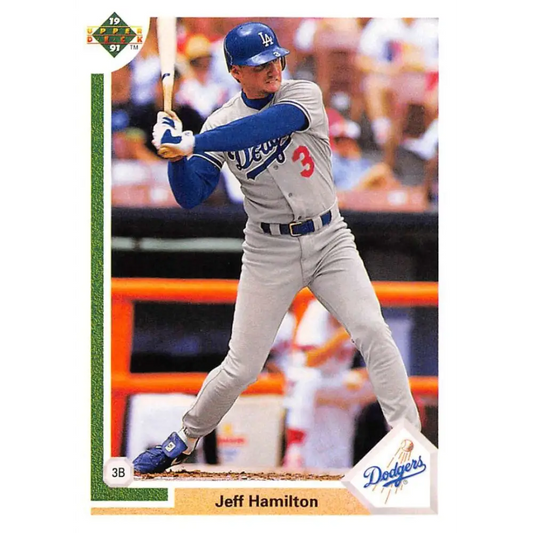 1991 Upper Deck #779 Jeff Hamilton NM-MT Los Angeles Dodgers Baseball Card Image 1